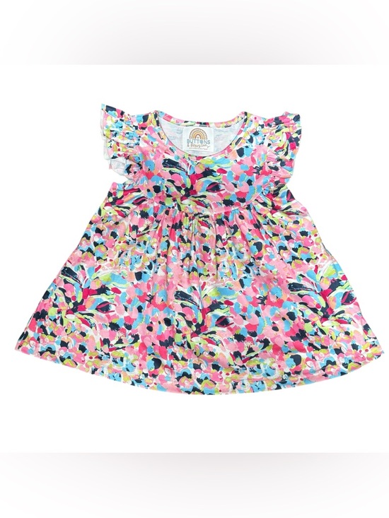 Buttons & Bows Other - Buttons & Bows Boutique Dress 4T Floral Flutter Sleeve Twirl